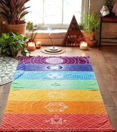 chakra meditation tapestry Swadhisthana Chakra, Sala Yoga, Mandala Blanket, Anahata Chakra, Rainbow Beach, Meditation Mat, Chakra Colors, Doreen Virtue, Chakra Yoga