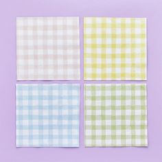 Gingham Paper Napkins - Ellie and Piper Boho Beach Picnic, Pastel Theme Party, Summer Picnic Party, Gingham Party, Personalised Sweets, Pastel Gingham, Gingham Napkins, Easter Breakfast, Birthday Napkins