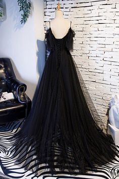 Shop Beaded Lace Long Black Formal Prom Dress With Train online. SheProm offers formal, party, casual & more style dresses to fit your special occasions. Alt Prom Dresses, Alt Prom, Black Formal Prom Dresses, Drip Ideas, High Neck Prom Dress, Prom Dress With Train, Dress With Train, Formal Prom Dress, Wedding Plan