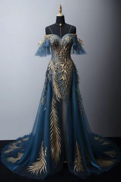 Rebecca Fantasy Gown, Mystical Ball Gown, Mythical Dresses, Winter Court, Dinner Gown, Fancy Gowns, Fairy Clothes