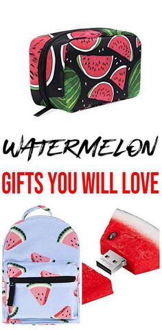 watermelon gifts you will love on the front and back of this book bag