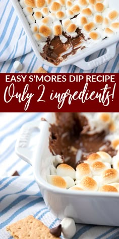 an easy dessert recipe with marshmallows and chocolate