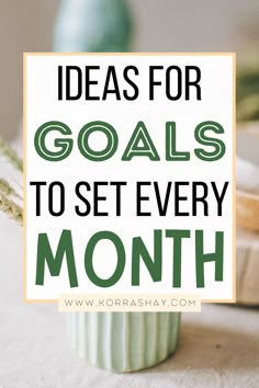 Monthly Goals Ideas, Monthly Goal Setting, Goals To Set, Goal Ideas, Planner Goals, Goals Ideas, Monthly Goal, Creating Goals, Personal Growth Plan