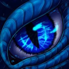 the eye of a blue dragon