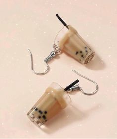 Boba earrings 🧋 Shipping 📦 1-5 business days Tea Earrings, Pearl Milk Tea, Chocolate Milkshake, Food Earrings, Boba Tea, Coffee Colour, Bubble Tea, Girls Earrings, Girls Jewelry