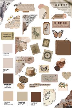 a collage of different types of paper