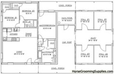 the floor plan for a two story house with three bedroom and an attached kitchen area