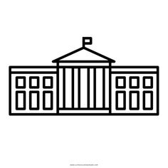 the lincoln memorial building in washington dc, united states outlineed on a white background