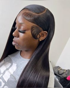 Lace Front Wigs Edges, Wig Dramatic Edges, Wigs Edges, Side Part Lace Front Wig, Dramatic Edges, Side Part Wig, Wig Closure, Goddess Braids Hairstyles, Frontal Hairstyles