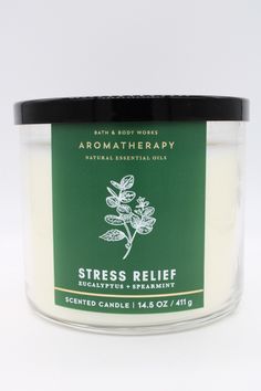 Bath and Body Works / Aromatherapy STRESS RELIEF - EUCALYPTUS SPEARMINT 3 WICK CANDLE - 14.5 oz / 411 g Fragrance Notes: Eucalyptus and Spearmint with Natural Essential Oils PAYMENT Paypal Accepted. SHIPPING 1. Our stock all ships from our US-based warehouses. 2. Shipped via USPS or Fedex  (depending package weight)                                                                                       3. All orders will ship within 1 business day 3 Wick Candles, Aromatherapy Candles, Fragrance Notes, Natural Essential Oils, Jar Containers, Body Works, Bath And Body Works, Aromatherapy, Scented Candles