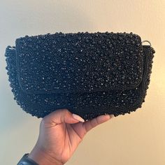 Black Beaded Zara Bag. With Strap. Nwt. No Issues With This Bag. The Straps Are Not Removable Elegant Black Beaded Bags, Black Beaded Rectangular Clutch, Elegant Zara Party Bag, Elegant Zara Party Bags, Elegant Party Bags By Zara, Black Beaded Pouch Clutch, Evening Rectangular Bags With Black Beads, Embellished Black Clutch Bag, Black Embellished Clutch Bag