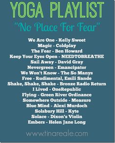 the yoga playlist poster with words on it