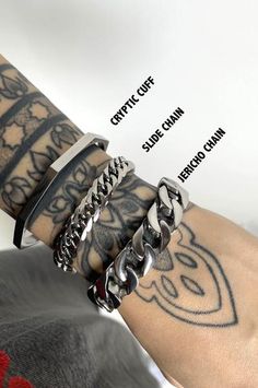 STAINLESS STEEL BRACELETS [UNISEX] – NOCTEX Vitaly Jewelry, Thigh High Leg Warmers, Grunge Accessories, Goth Accessories, Wrist Accessories, Footless Tights, Chunky Bracelets, Chain Bracelets, Unisex Bracelets