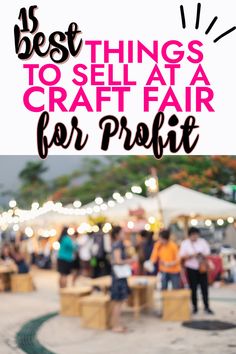 the words best things to sell at a craft fair for profits