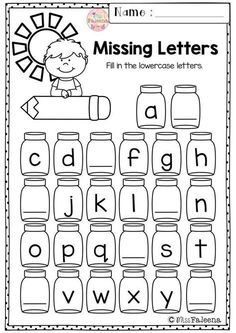 the missing letters worksheet for preschool to practice letter recognition and writing skills,