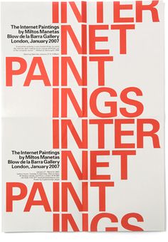 a piece of paper with the words inner net paintings in red and white on it