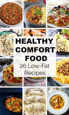 Healthy Comfort Food of which all the recipes are low in fat, yet filling and most definitely comforting ! Perfect chilly weather, healthy dinners and most of these 26 recipes are quick and easy to make too Lose 10 Pounds, Diet Challenge, Healthy Comfort Food, Sugar Detox, Water Can, Food Supply, Low Fat Recipes, Foods To Avoid, Menu Planning