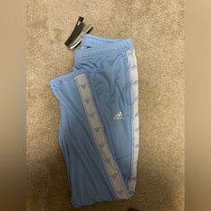 Brand New Adidas Pants Color Baby Blue Size M Offers Welcomed Adidas Sporty Blue Bottoms, Adidas Long Pants For Loungewear, Adidas Loungewear Long Pants, Adidas Blue Cotton Bottoms, Adidas Blue Cotton Pants, Blue Cotton Adidas Bottoms, Adidas Cotton Long Pants, Blue Adidas Cotton Sweatpants, Adidas Loungewear Bottoms With Elastic Waistband