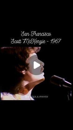 an image of a woman singing into a microphone with the caption san francisco scott mcengie - 1971