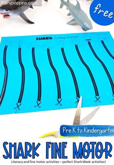 shark fine motor activity for kids to make