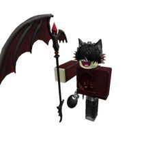 a lego figurine with a bat on it's back