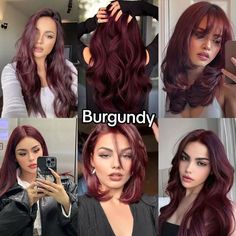 Hair Dye Indian Skin, Natural Hair Colors To Dye Your Hair, Red Hair Color With Highlights, Spring Red Hair, Spring Red Hair Color, Pelo Color Vino, Longer Layers, Best Haircuts For Women, Wine Hair Color