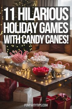 Want to add some festive fun to your holiday party? The Candy Cane Games are perfect for groups, Christmas parties, or family game nights! Play one or ALL of them! Easy, funny, and great for making memories. Cotton Ball Christmas Game, Christmas Competition Games, Fun Christmas Party Games For Adults, Fun Christmas Games For Groups, Family Xmas Games, Family Christmas Games Hilarious, Easy Christmas Party Games, Xmas Games For Family, Candy Cane Games