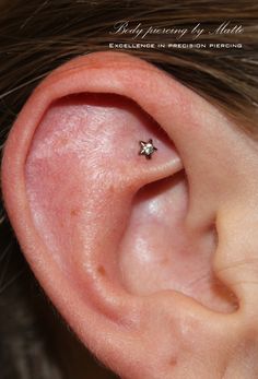 an ear with a tiny star on it