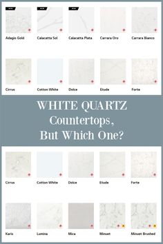 white quartz countertops, but which one?