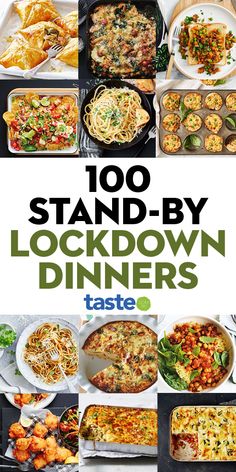 the cover of the book, 100 stand - by lockdown diners tasty