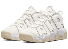 NIKE AIR MORE UPTEMPO (GS) PHANTOM / LIGHT IRON ORE / BONE DM1023 001 JUNIOR Thrift Manifest, Nike Air Uptempo, 47 Street, School Lifestyle, Nike Air More Uptempo, Nike Air More, Iron Ore, Sneaker Games, Hot Sneakers