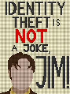 a cross stitch pattern with the words identity, there is not a joke in it