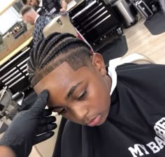 Starter Cornrows Men, Man Braids Black Men Short Hair, Hightop Fade Cornrows Men, Cornrows With Low Taper, Boys Cornrows With Fade, High Taper Cornrows, Cornrow Hairstyles For Men Fade, Braids With Taper Fade, Front Taper Hairline