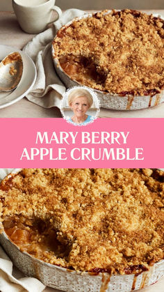 Mary Berry Apple Crumble Crumble And Custard, Mary Berry Apple Crumble, Apple And Blackberry Crumble, Crumble Recipe Topping, Mary Berry Recipes Baking, Marionberry Pie, Fruit Crumble Recipe, Berry Crumble Recipe, Lemon Muffin Recipes