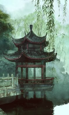 Ibuki Satsuki Ancient China Fantasy Art, Ancient China Landscape, Ap Painting, Chinese Environment, Ancient Chinese Painting, Fantasy History, Asian Landscape, Fantastic Voyage, Art Chinois