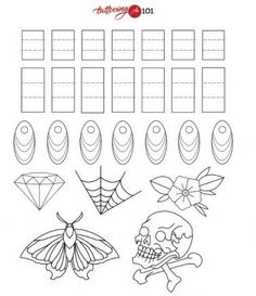 the worksheet for making paper dolls with skulls, butterflies and spider webs