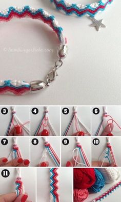 instructions to make a bracelet with crochet