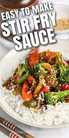 Basic Stir Fry Recipe, Simple Stir Fry Sauce Recipe, Stir Fry Sauce Recipe Easy, Stirfry Sauces, Basic Stir Fry Sauce, Simple Stir Fry Sauce, Easy Stir Fry Sauce, Chinese Stir Fry Sauce, Fry Sauce Recipe