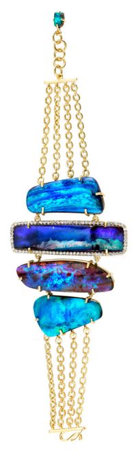 Irene Neuwirth mixed boulder opal bracelet. Via Diamonds in the Library. Diamond Outline, Irene Neuwirth, Raw Beauty, Opal Bracelet, Olivia Palermo, I Love Jewelry, Treasure Chest, Gorgeous Jewelry