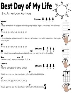 the best day of my life printable guitar chords for beginners and youngsters