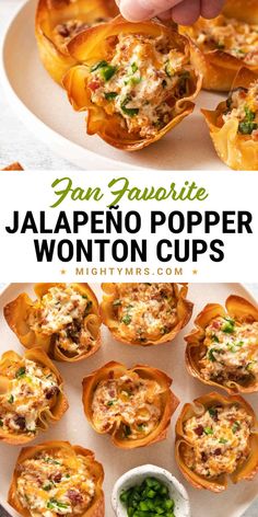 jalapeno popper wonton cups are the perfect appetizer for any party