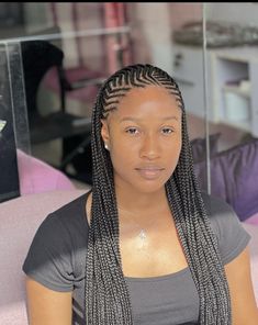 Half Lines And Braids Hairstyles, Line Braids African Hairstyles, Half Braids Half Cornrows Black Women, Lines And Braids Hairstyles, Line Braids, Cornrows Black Women, Braids Lines Hairstyles, Half Braids, Half Cornrows