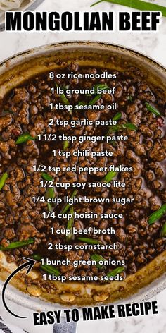 the recipe for this beef dish is shown