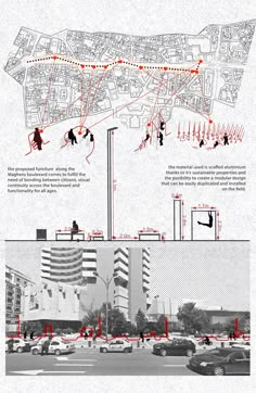 the diagram shows how people are walking in and out of an area that is very busy