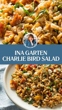 Ina Garten Charlie Bird Salad Ina Garten Vegetarian Recipes, Suzy Karadsheh Recipes, Farrow Salad Recipes, Recipes Using Farro, Farro Sweet Potato Recipes, Ina Garden Chicken Salad, Ina Garten Charlie Bird Farro Salad, Farro Salad Ina Garten, Ina Garten Salad Recipes