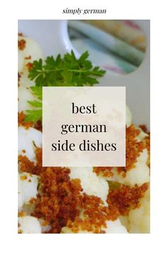 the words best german side dishes are displayed