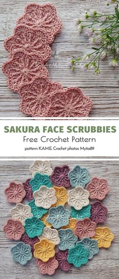 crochet doily with the words sakira face scrubbies on it