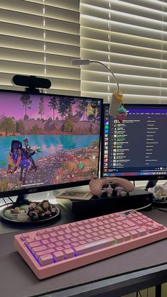 Pc Gaming Setup, Desk Setup, Gaming Setup, Gamer Girl, Gaming Pc, Pink Aesthetic, Xbox, Video Games, Pink