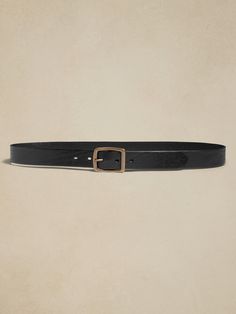 A belt with character, this versatile belt is crafted from beautiful tumbled leather we sourced from Italy.  Leather from Italy.  Width: 1. 75" Black And Gold Belt, Gold Belt, Gold Belts, Belt Black, Black Belt, Tumbling, Mens Belts, Black And Gold, Leather Belt