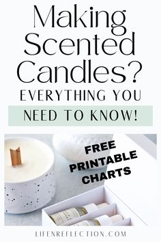 an advertisement for candles with the words making scented candles? everything you need to know